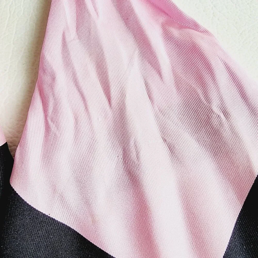 Boucheron Women's 100% Silk Pink/Black Watch Band Strap Made In France 9" - Picture 4 of 11